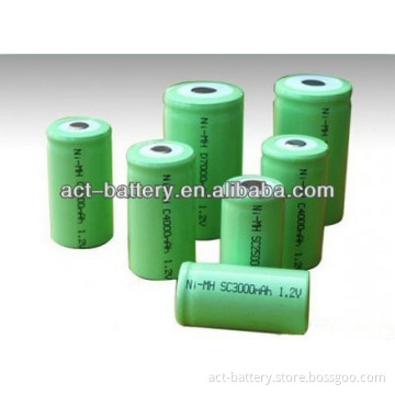 ni-mh type 1.2v 3000mah sub c nimh battery